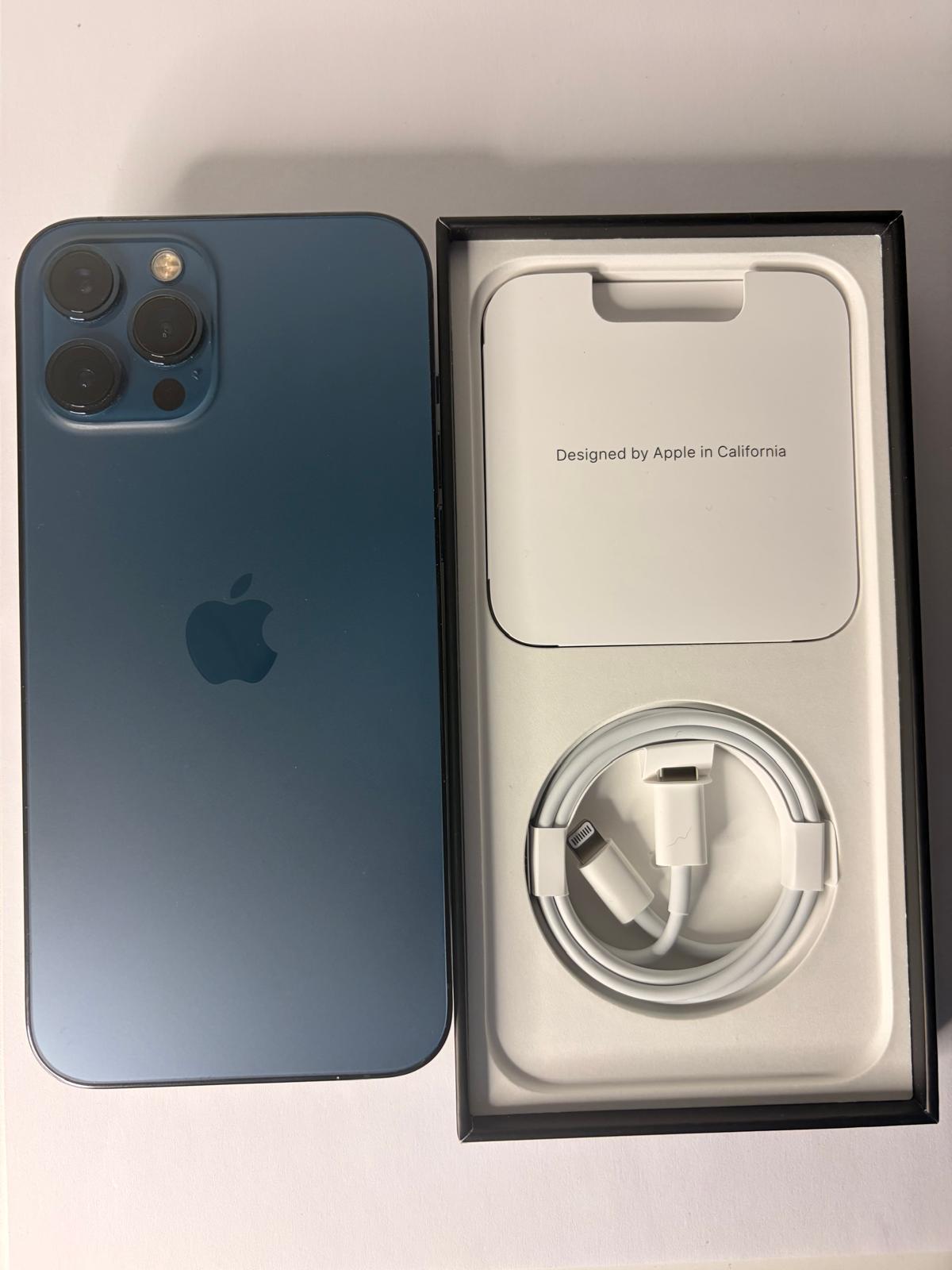 iPhone 12 Pro Max (128GB) — Pacific Blue — Used (Very clean) — Battery 82% view 2