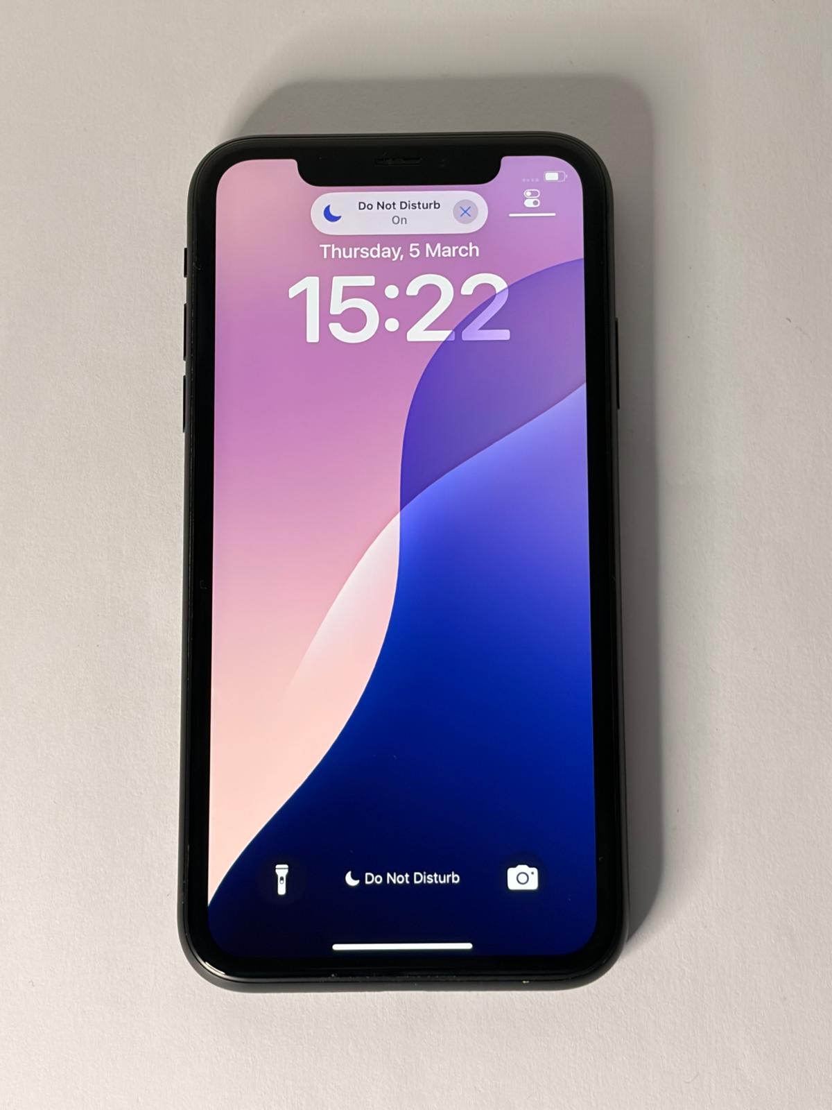 iPhone XR (128GB) — Black — Used (Excellent) — Battery 87% view 1
